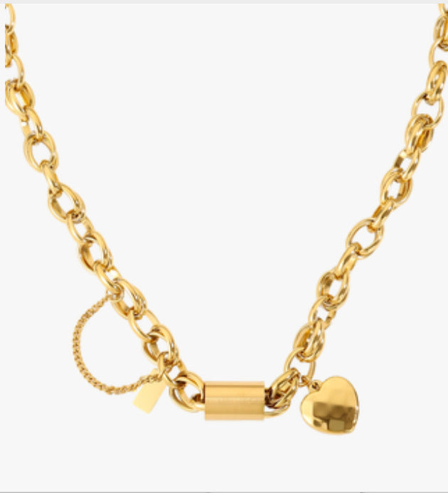 Versatile Titanium Bracelet With A Heart-shaped Pendant