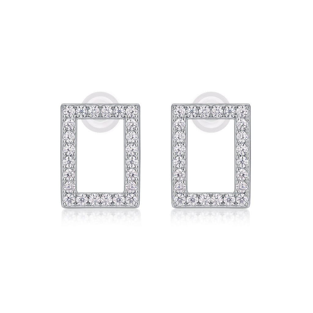 1In Full Swing - Fashionable And Affordable Jewelry With Moissanite S925 Sterling Silver And Platinum-plated Stud Earrings Prohibit TikTok sales