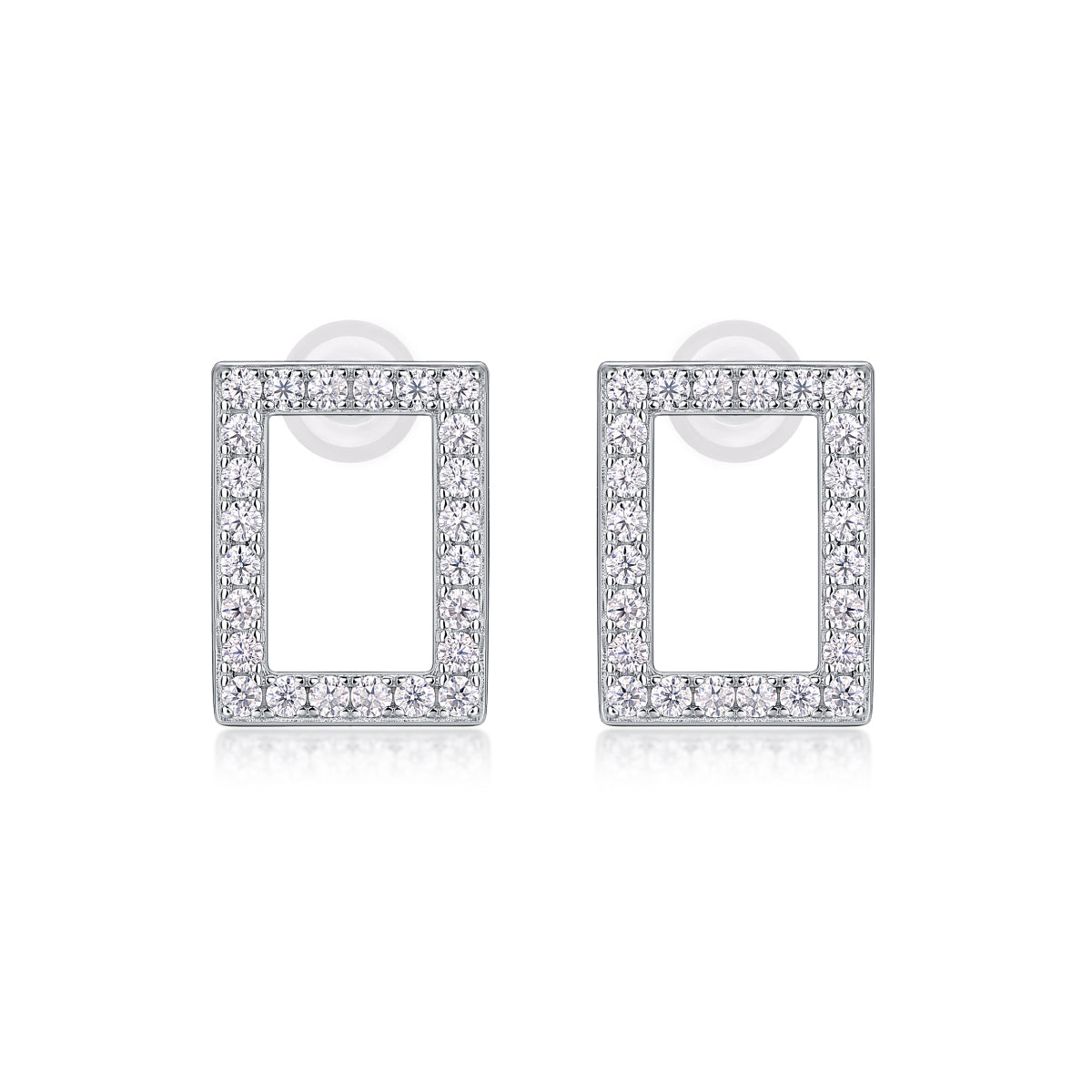 1In Full Swing - Fashionable And Affordable Jewelry With Moissanite S925 Sterling Silver And Platinum-plated Stud Earrings Prohibit TikTok sales